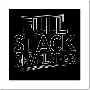 Full Stack Developer Simple Text Posters and Art